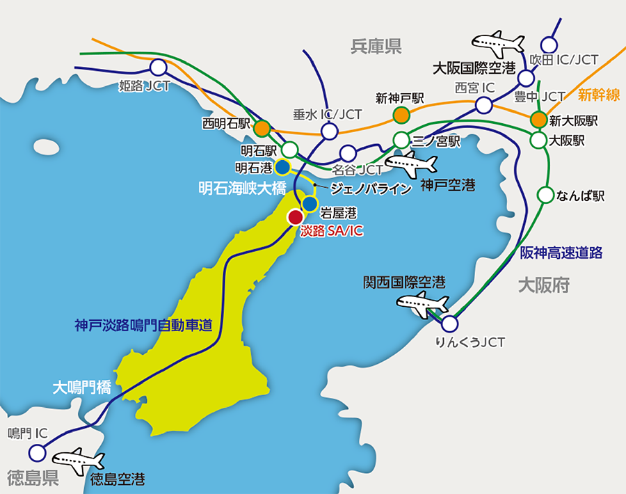 淡路島広域地図
